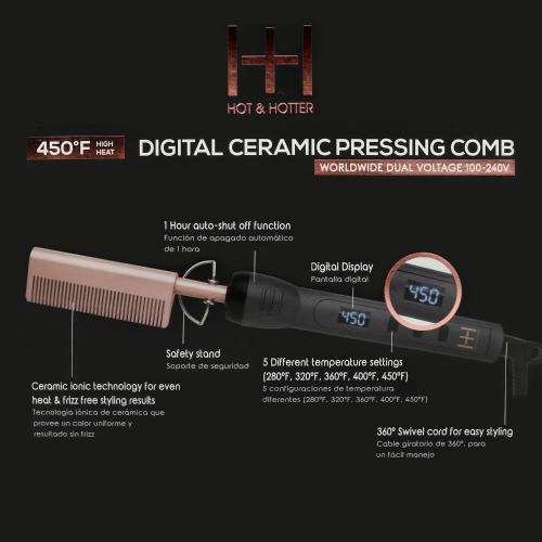 Digital Ceramic Electrical Pressing Comb