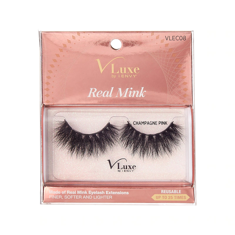 Champagne Pink - Real Mink Lashes