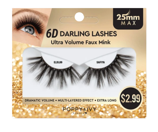 Safiya - 6D Darling Lashes 25mm (Ultra Volume Faux Mink)